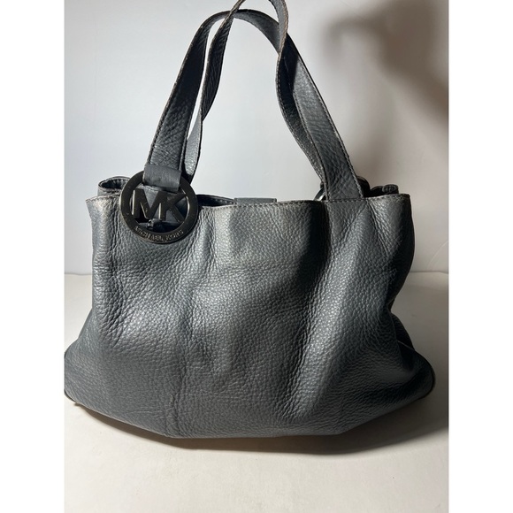 Michael Kors Gray Leather Tote Bag - Picture 1 of 8